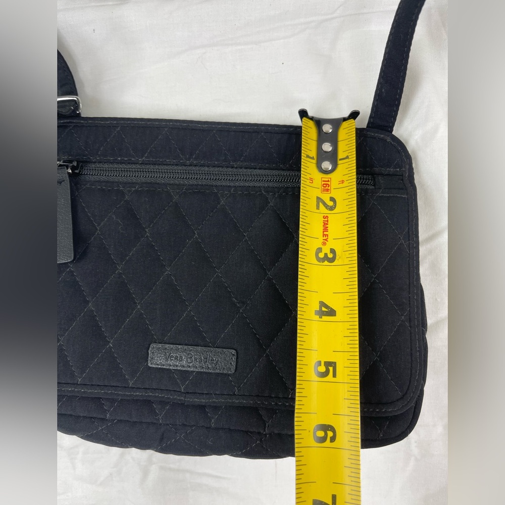 Vera Bradley Quilted Black Crossbody Bag with Polka Dot Interior - Picture 4 of 12